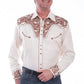 Scully Floral Tooled Embroidery - Men's Western Shirt