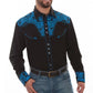 Scully Floral Tooled Embroidery - Men's Western Shirt