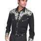 Scully Floral Tooled Embroidery - Men's Western Shirt