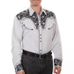Scully Floral Tooled Embroidery - Men's Western Shirt