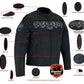 Men's Textile Scooter Style Jacket w/ Reflective Skulls