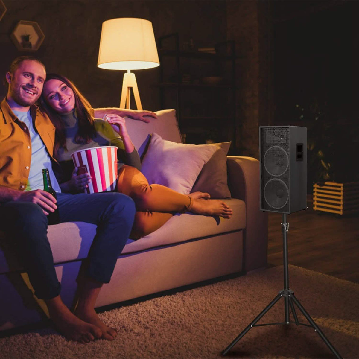 Soporte de Trípode para Altavoz PA, Resistente, Altura Extensible, Ajustable, Tipo Rack