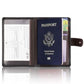 Portapasaporte con protector de tarjeta de vacunación