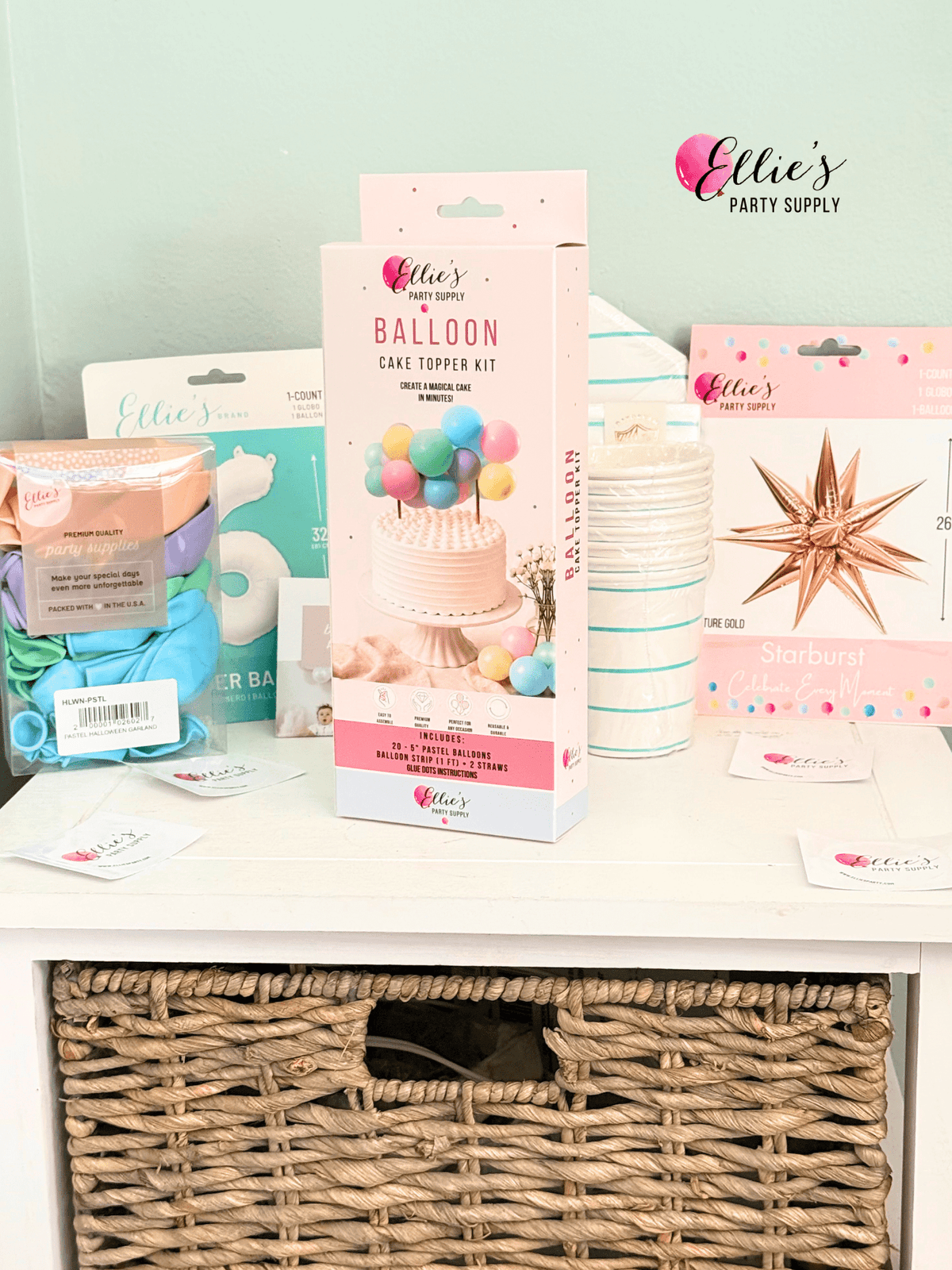 Pastel Mini Balloon Cake Topper Kit – Aesthetic Party Decor for Birthdays & Celebrations