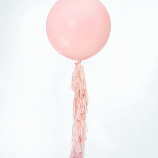 DIY Pink Tassel Tail Kit | Paper Fringe Garland & Balloon Decor