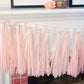 DIY Pink Tassel Tail Kit | Paper Fringe Garland & Balloon Decor