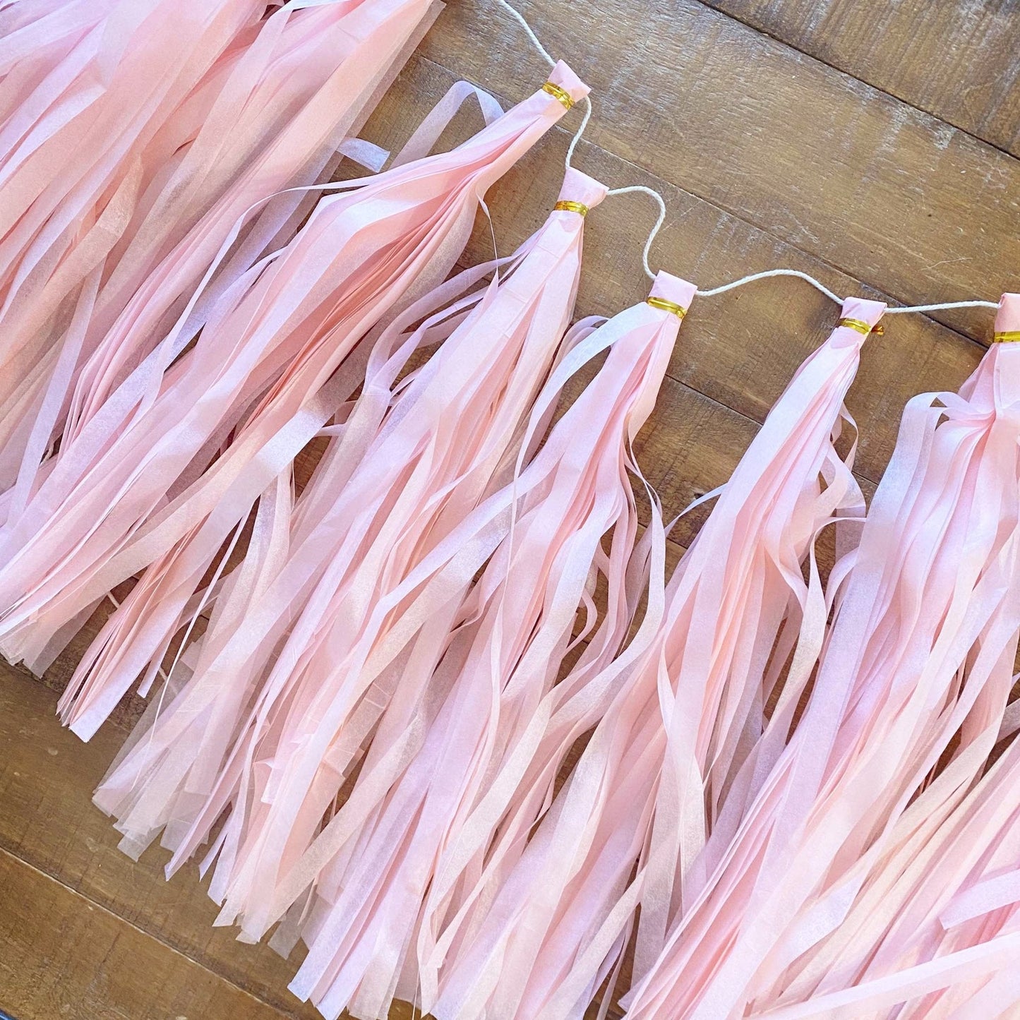 DIY Pink Tassel Tail Kit | Paper Fringe Garland & Balloon Decor