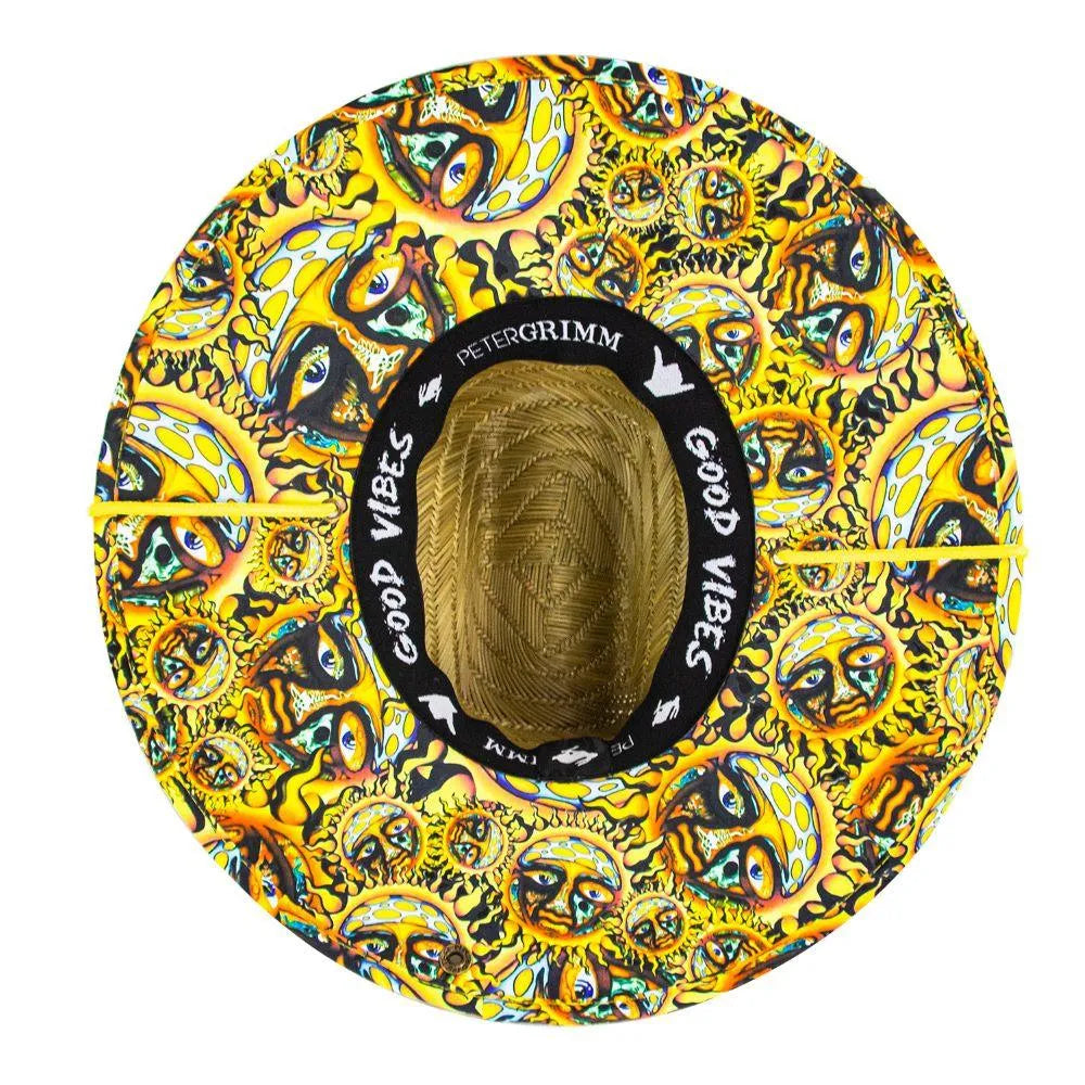 Peter Grimm Sublime Paddle Out Lifeguard - Sombrero de salvavidas de paja de centeno