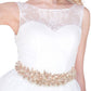 Pearl Rhinestone Bridal Wedding Sash Ribbon Belt Hair Tie