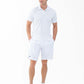 Performance Men's Classic Tennis Rib Collar Polo - White