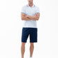 Performance Men's Classic Tennis Rib Collar Polo - White/Midnight