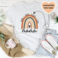 Personalized Mama Boho Rainbow Tee