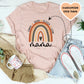 Personalized Mama Boho Rainbow Tee