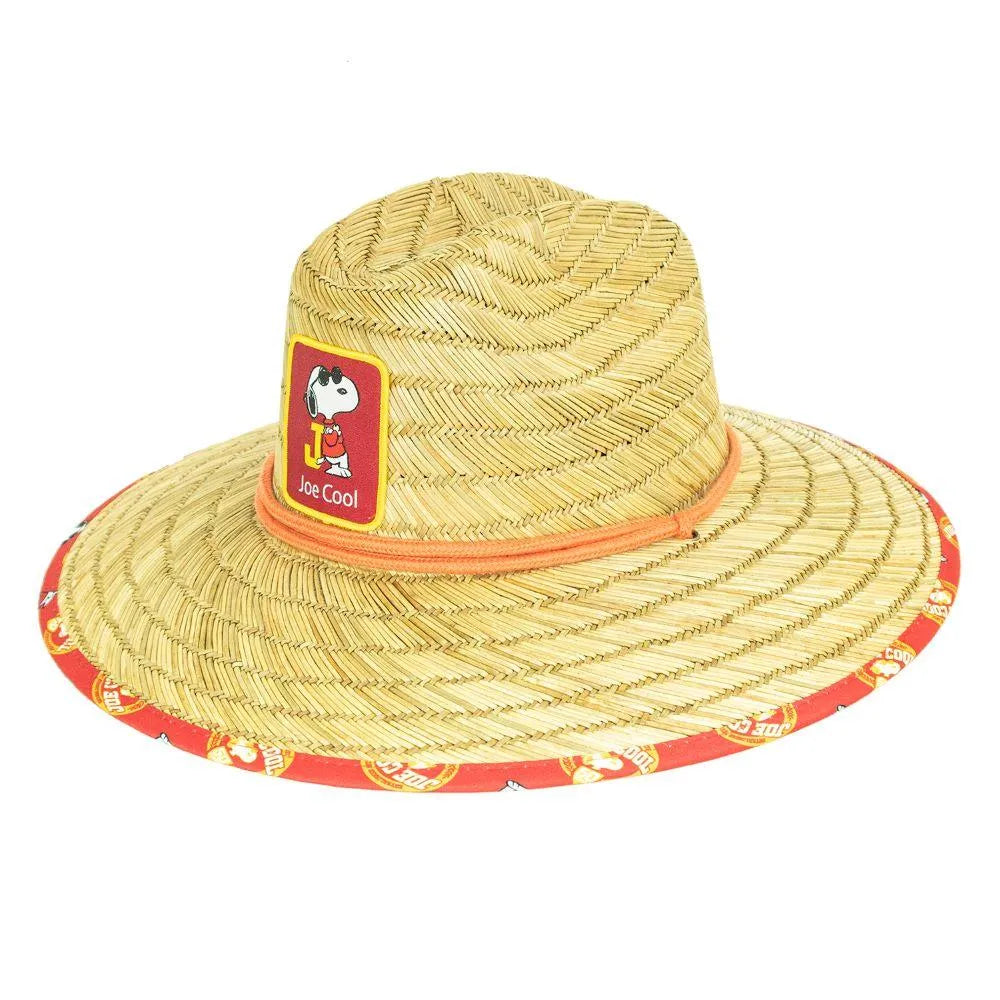 Peter Grimm Peanuts Joe Cool Snoopy - Sombrero de salvavidas de paja de centeno