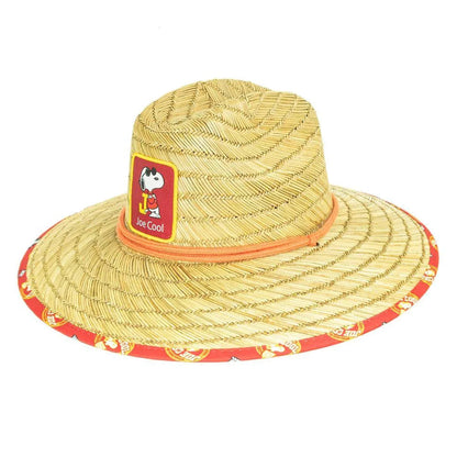 Peter Grimm Peanuts Joe Cool Snoopy - Sombrero de salvavidas de paja de centeno