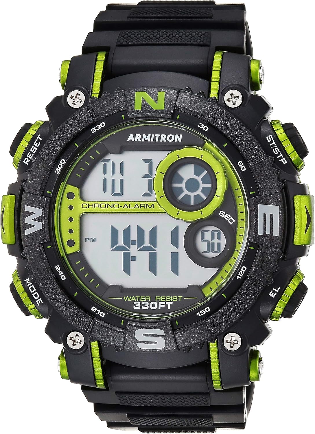 Reloj Armitron Sport de hombre, digital, con cronógrafo y correa de resina, 40/8284