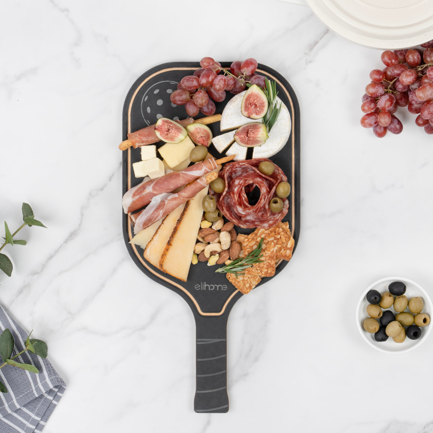 Pickleball Charcuterie Cutting Board -"Today's Menu: Pickleball"