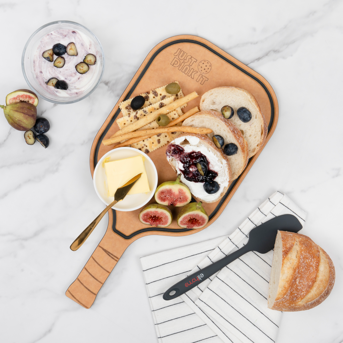 Pickleball Charcuterie Cutting Board -"Just Dink It"