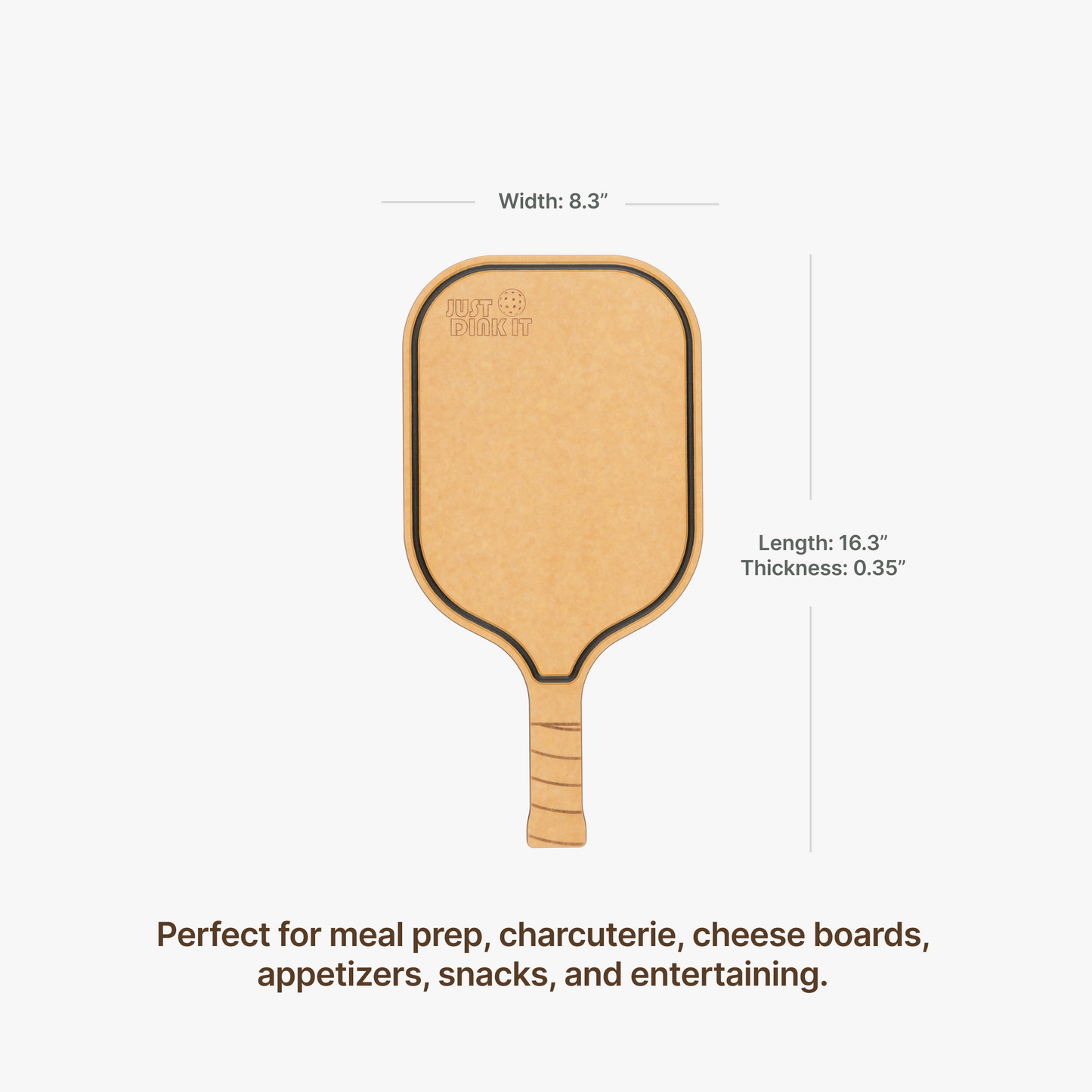 Pickleball Charcuterie Cutting Board -"Just Dink It"