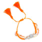 Pineapple Charm Double Tassel Cinch Bracelet
