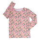 Pijama de niño grande con estampado floral de limones rosas