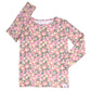 Pijama de niño grande con estampado floral de limones rosas