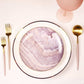 Plato de ensalada Rosado Ondulado - Juego de 4