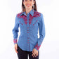 Scully Floral Tooled Embroidery - Women's Western Shirt