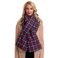 Bufanda acolchada a cuadros tipo Plaid