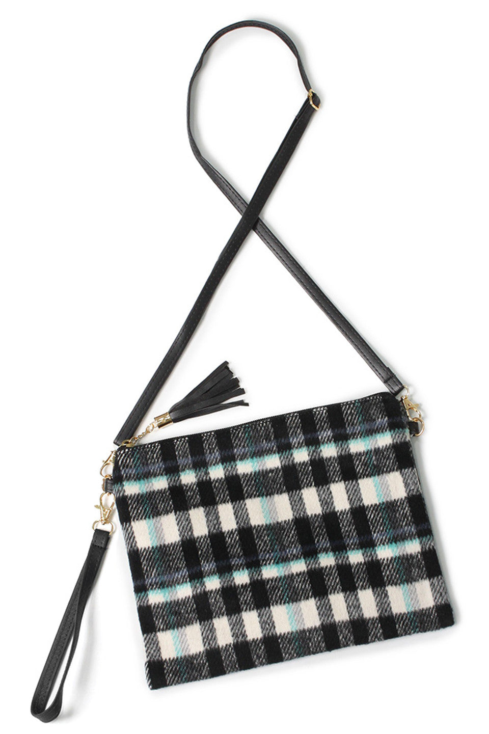 Plaid Pattern Crossbody Bag
