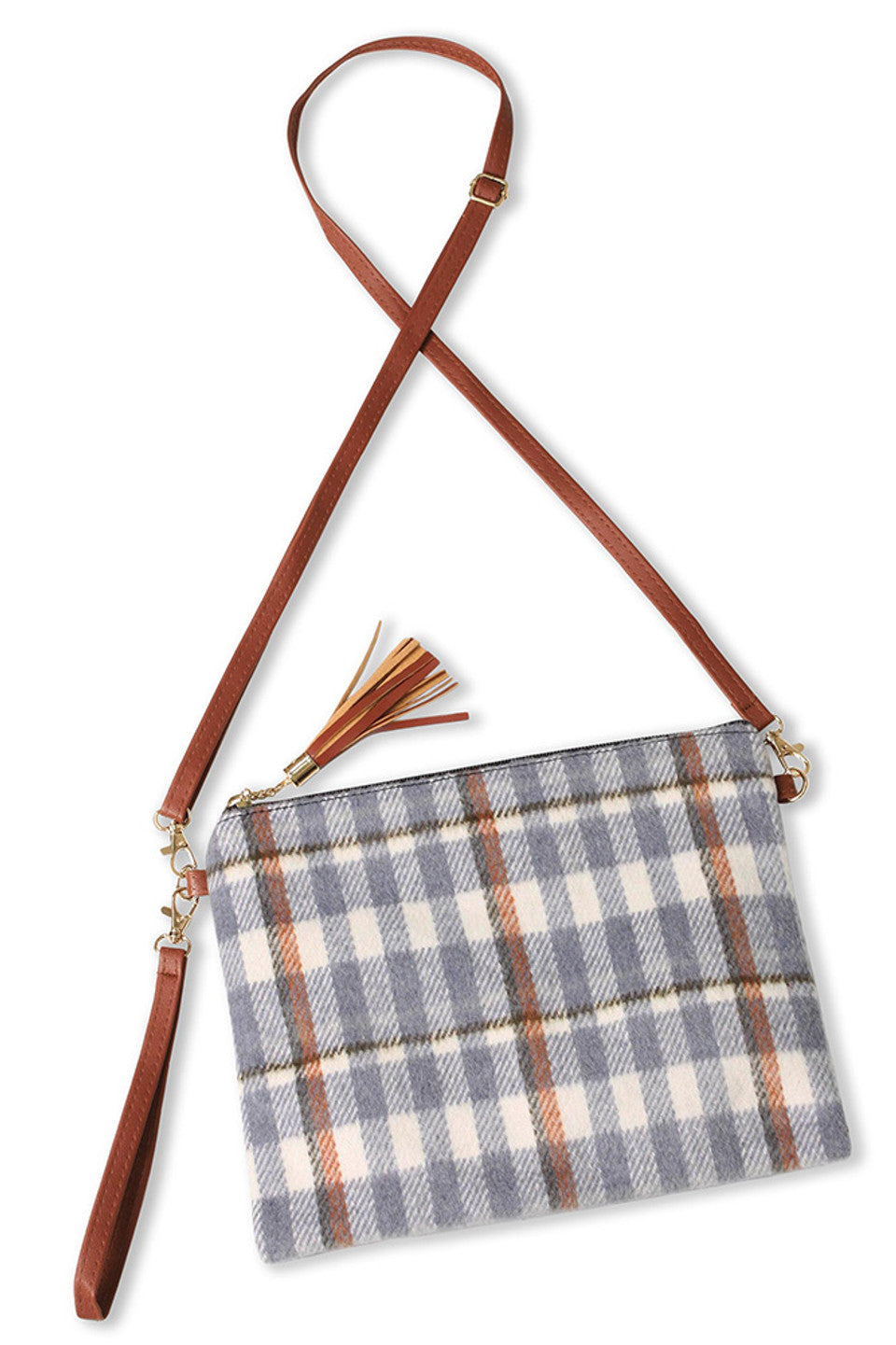 Plaid Pattern Crossbody Bag