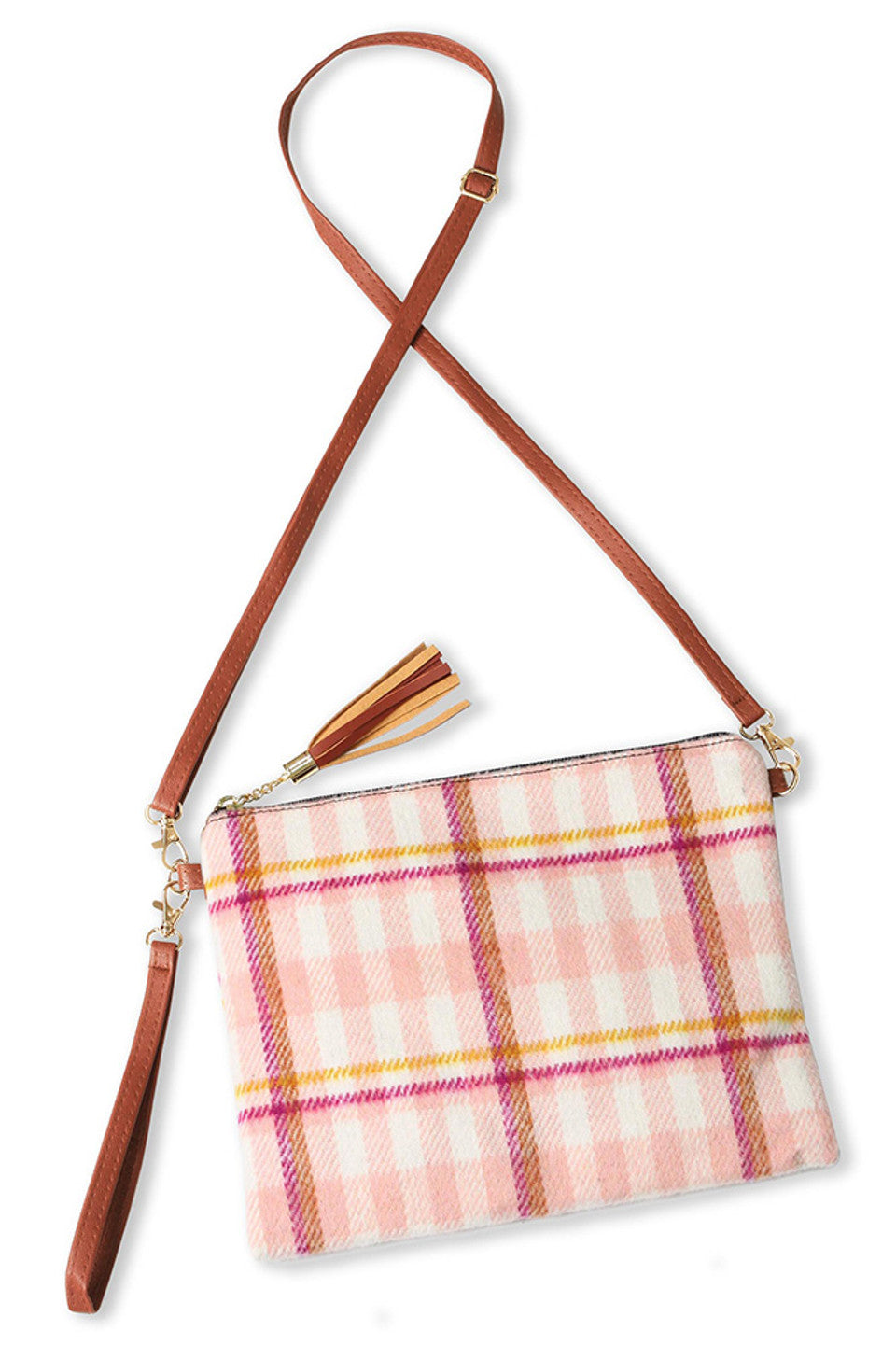 Plaid Pattern Crossbody Bag