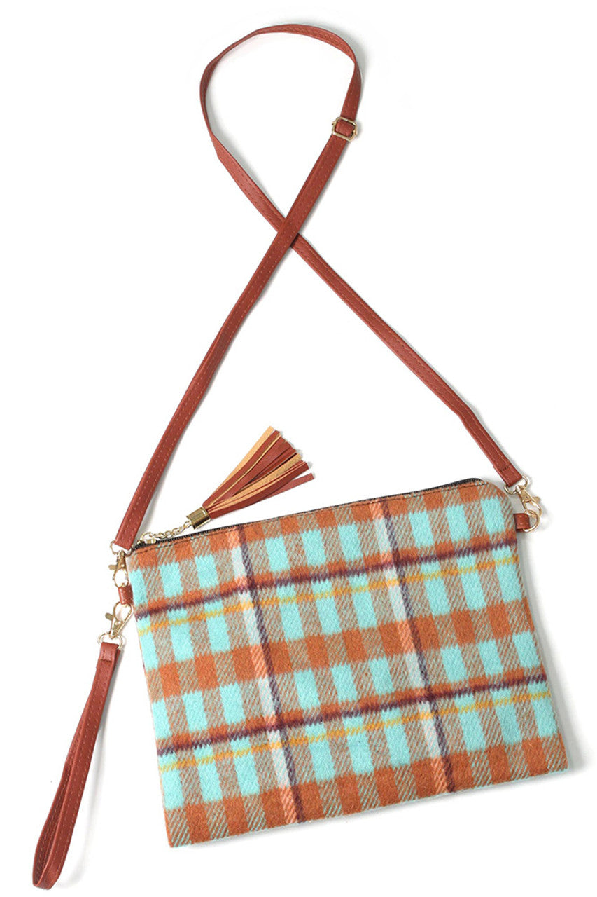 Plaid Pattern Crossbody Bag