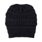 Plush Cable Knit Hat Beanie Fleece Lined Beanie