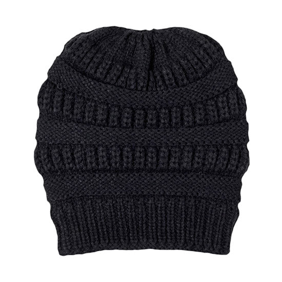 Plush Cable Knit Hat Beanie Fleece Lined Beanie