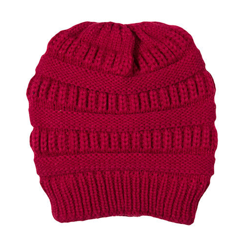 Plush Cable Knit Hat Beanie Fleece Lined Beanie