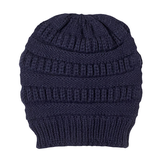 Plush Cable Knit Hat Beanie Fleece Lined Beanie