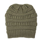 Plush Cable Knit Hat Beanie Fleece Lined Beanie