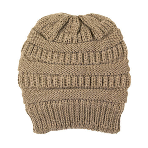 Plush Cable Knit Hat Beanie Fleece Lined Beanie