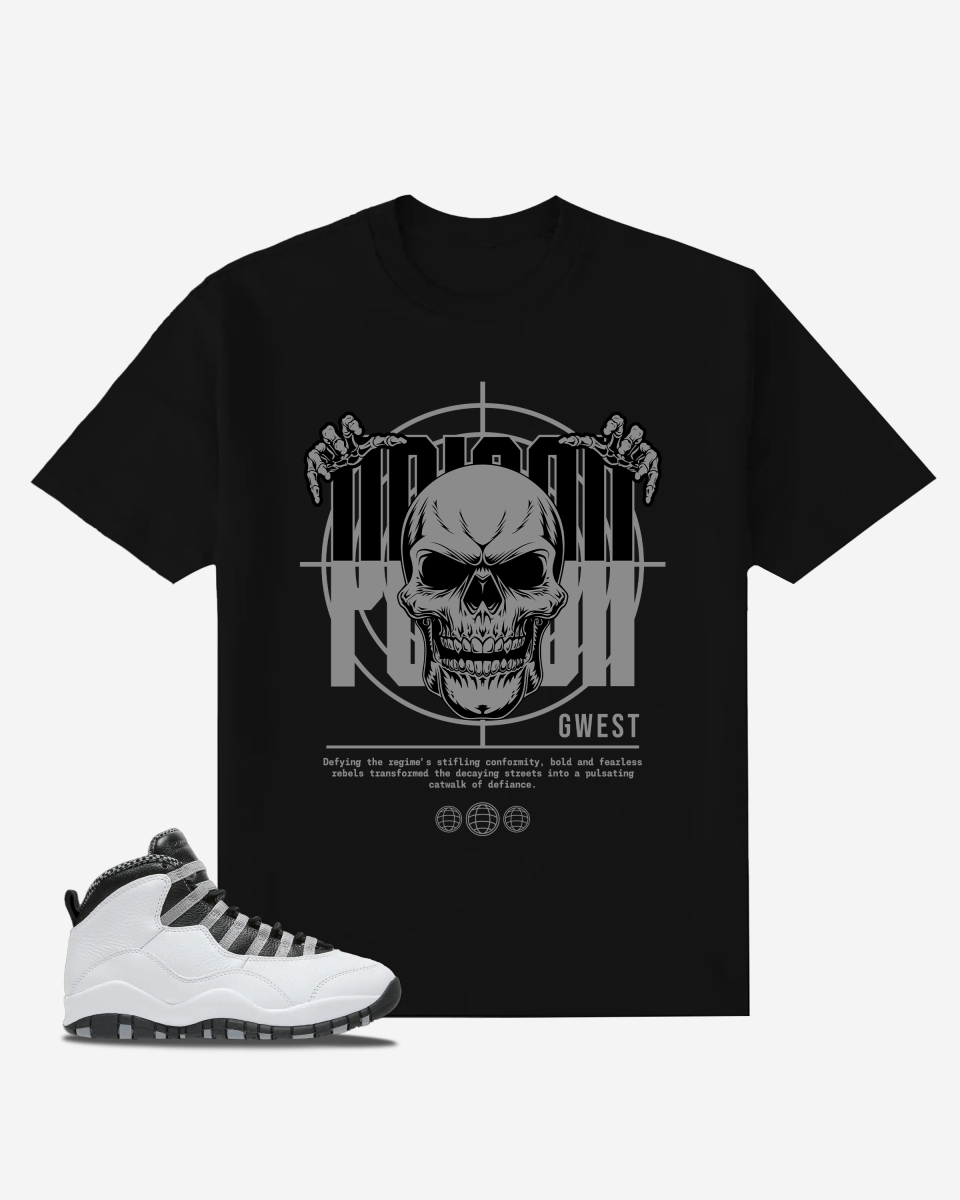 G West Poison Skull Oversized T-Shirt Mens