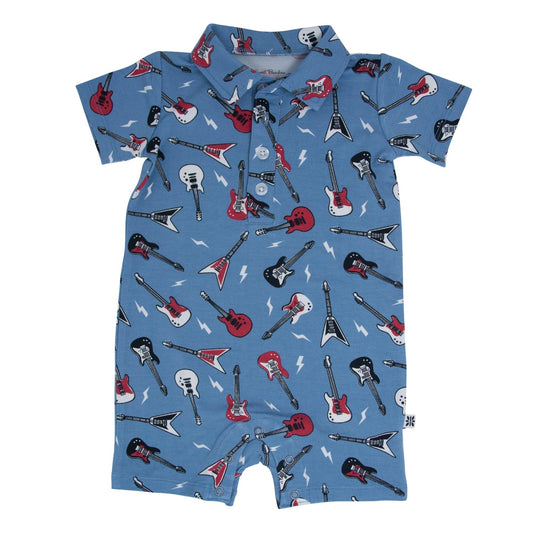 Polo Romper - Azul Rock N Roll