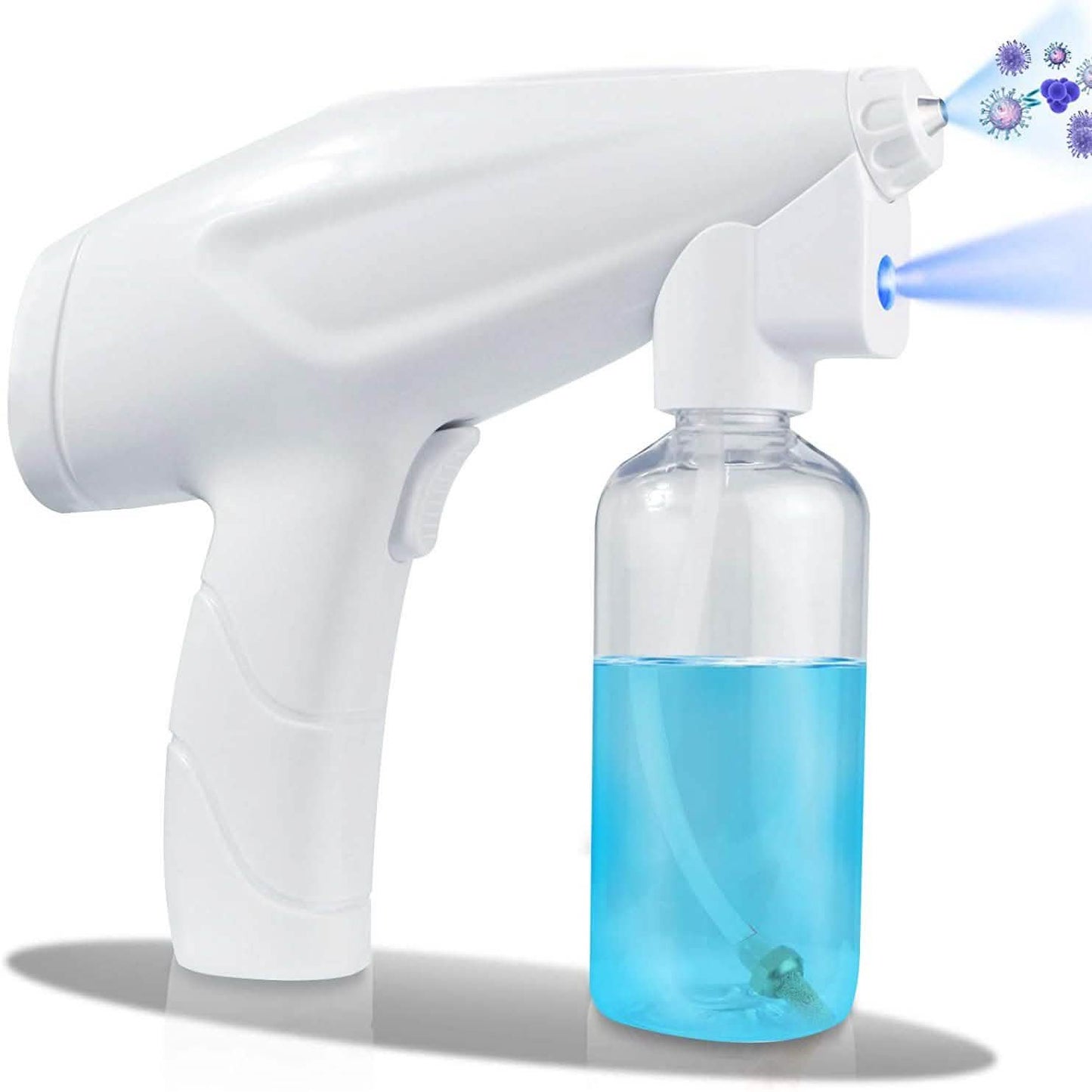 Pulverizador de mano portátil con luz azul