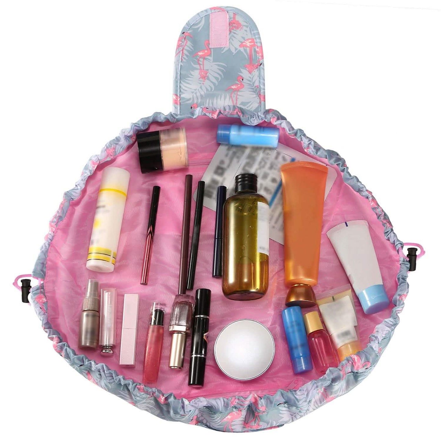 Bolsa de maquillaje portátil con cordón