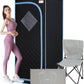 Portable Sauna Tent with Heating Foot Pad and Portable Chair
