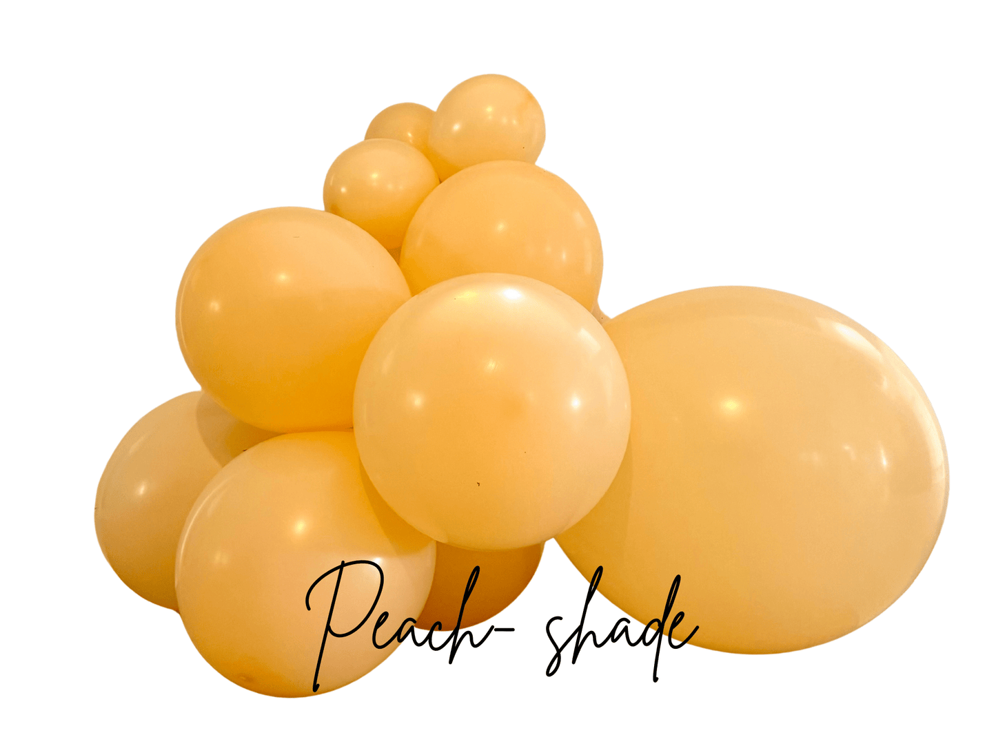Globos de látex prémium color durazno en racimo (5, 11 y 17 pulgadas)