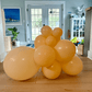 Globos de látex prémium color durazno en racimo (5, 11 y 17 pulgadas)