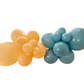 Globos de látex prémium color durazno en racimo (5, 11 y 17 pulgadas)