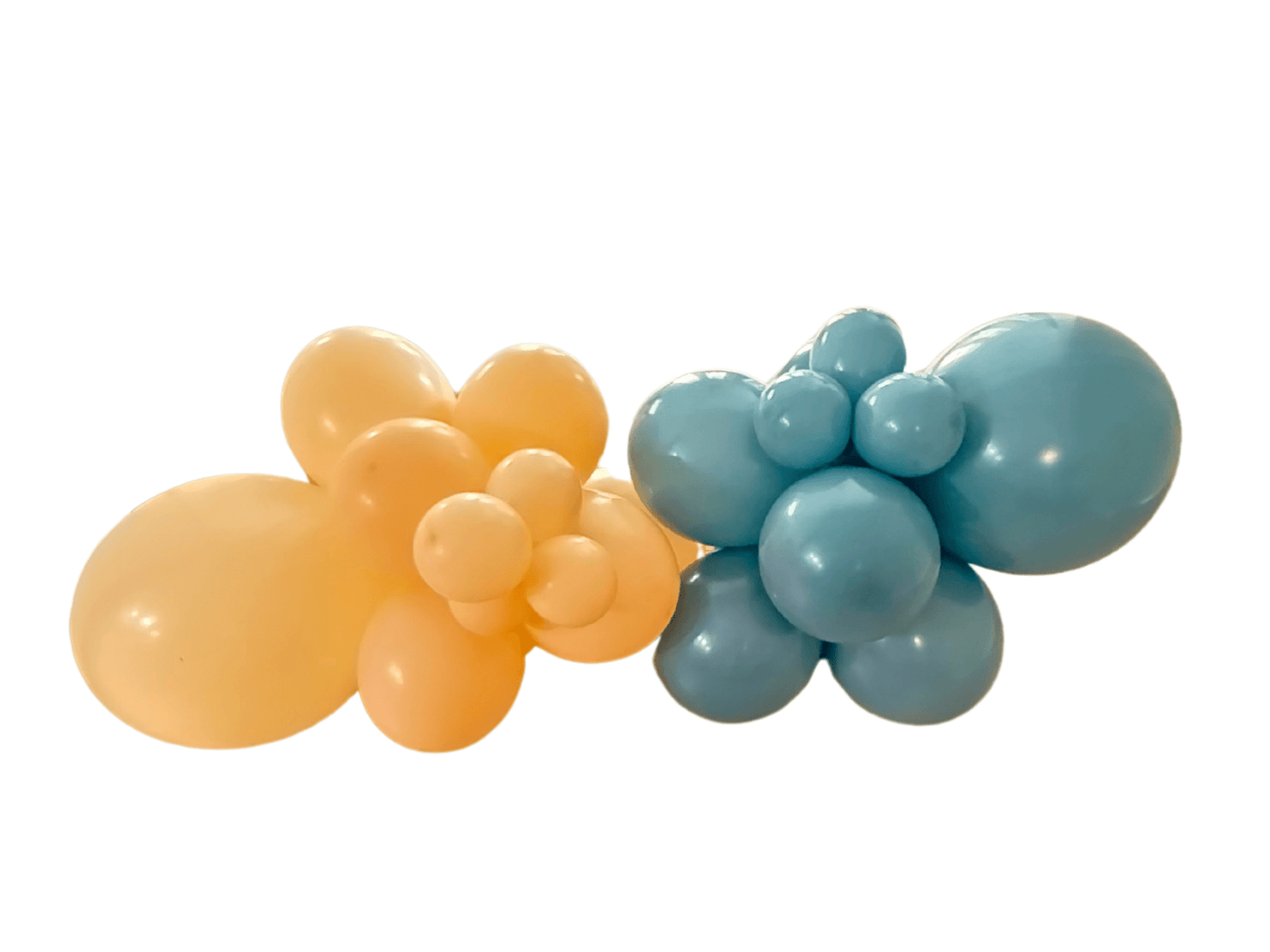 Globos de látex prémium color durazno en racimo (5, 11 y 17 pulgadas)
