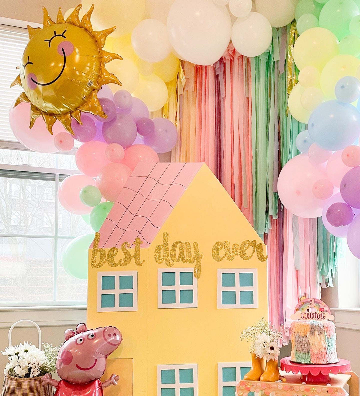 Guirnalda de globos morados