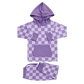 Purple Haze Checker Hooded Jogger Set